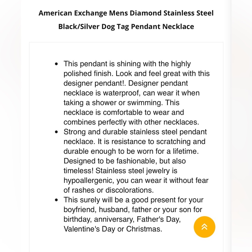 NWT Men’s 1/10ct Diamond + Stainless Steel & Carbon Fiber Dog Tag Necklace - Picture 8 of 9